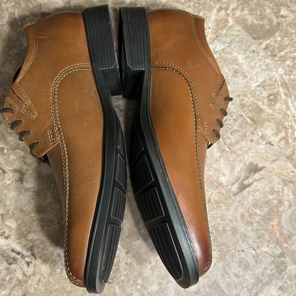 Clark’s shoes,men 7W, leather,NEW,TILDEN WALK , dark tan,Oxford,classy,comfy, - Picture 8 of 13